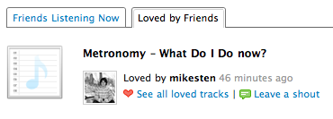 last.fm loved tracks